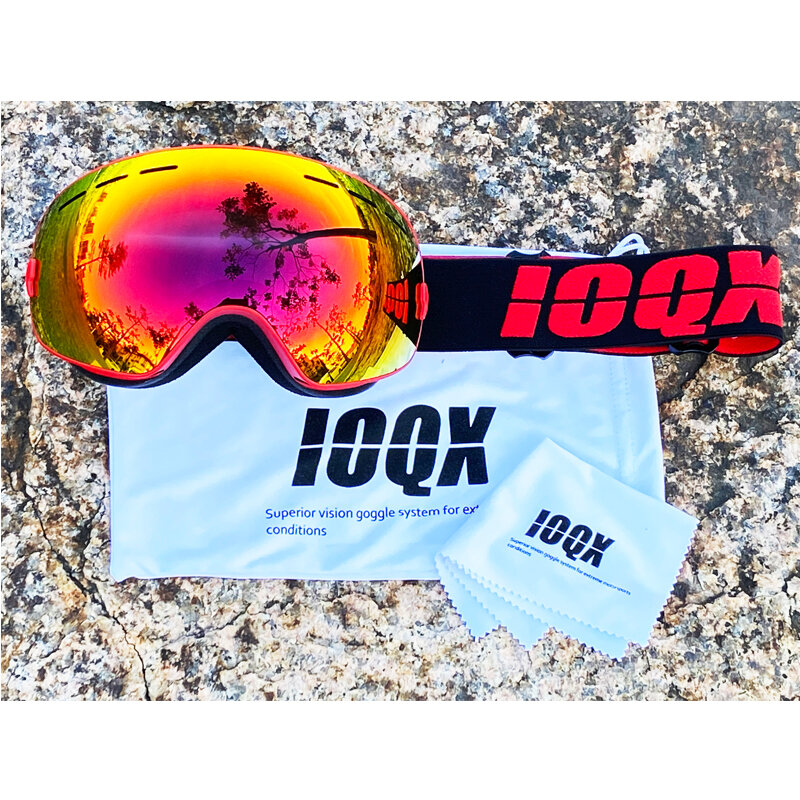 Gafas de esquí de doble capa para hombre y mujer, lentes antivaho, grandes, para nieve y Snowboard, UV400