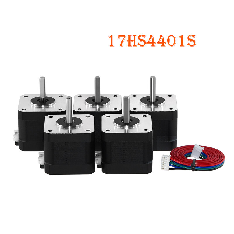 5pcs 3D Printer Nema17 Stepper Motor 42 Motor Nema 17 Motor 42BYGH 1.5A 17HS4401 17HS4401S Motor 4-lead for 3D Printer CNC XYZ