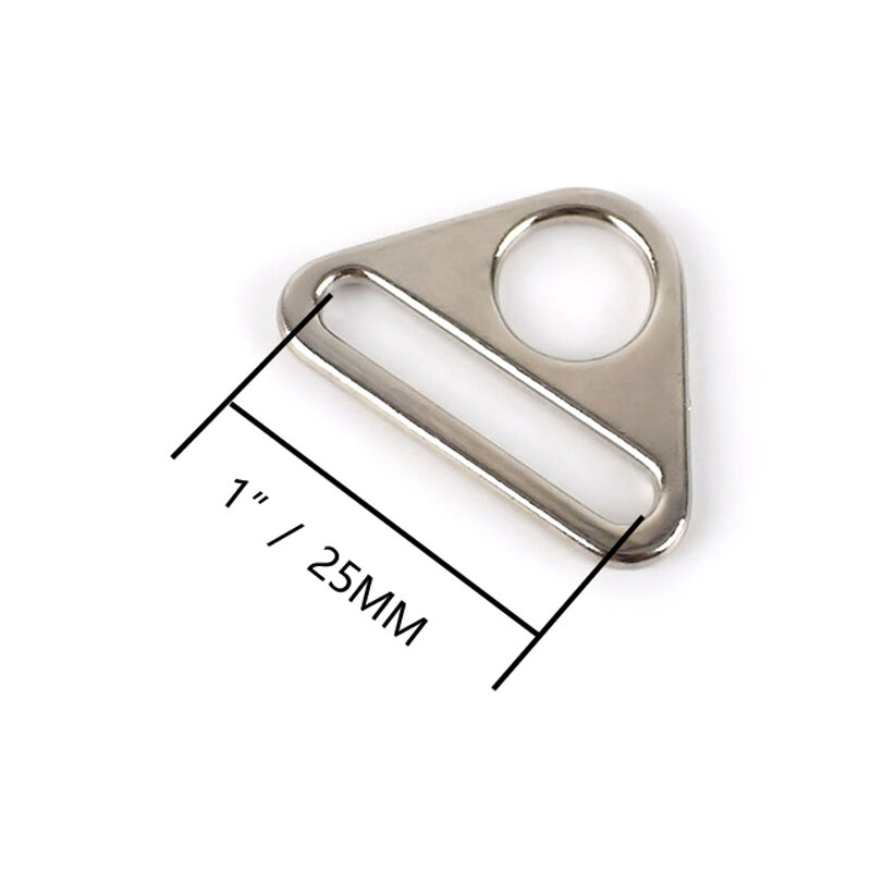 Zen- correa de Metal ajustable para mochila, correa de bolso, hebilla triangular, Clip de botón, accesorio para manualidades de cuero para ropa