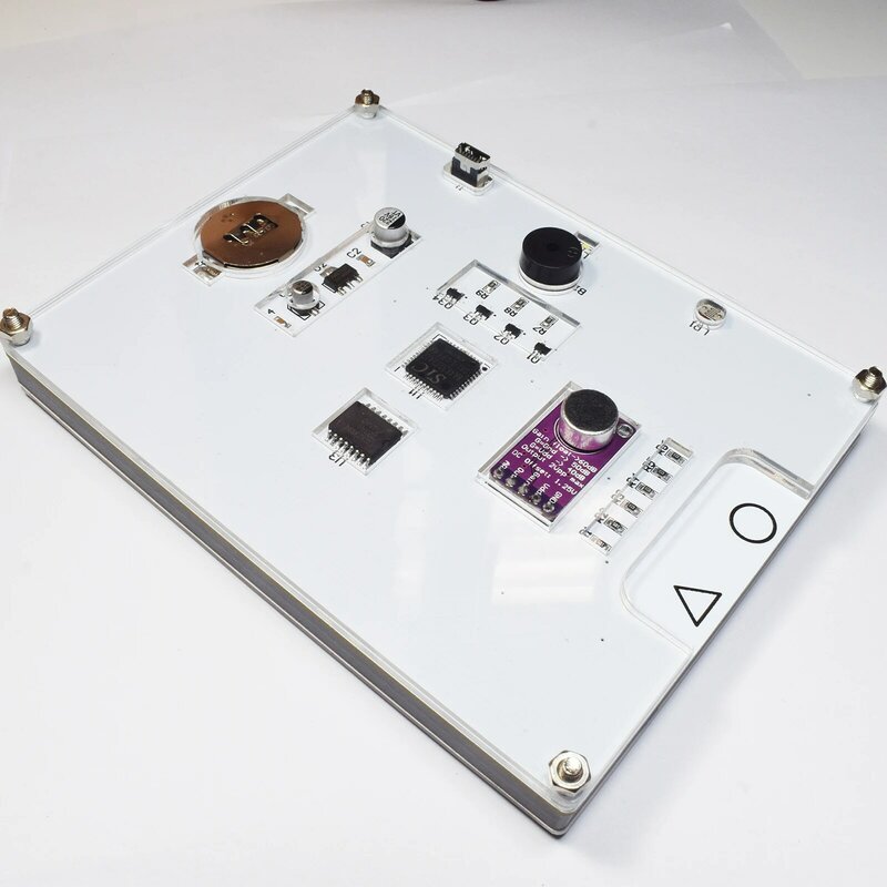 MAX9814-tablero de Color RGB de espectro de música fresco LED multifunción, amplificador de micrófono, Kit de reloj de producción electrónica, bricolaje