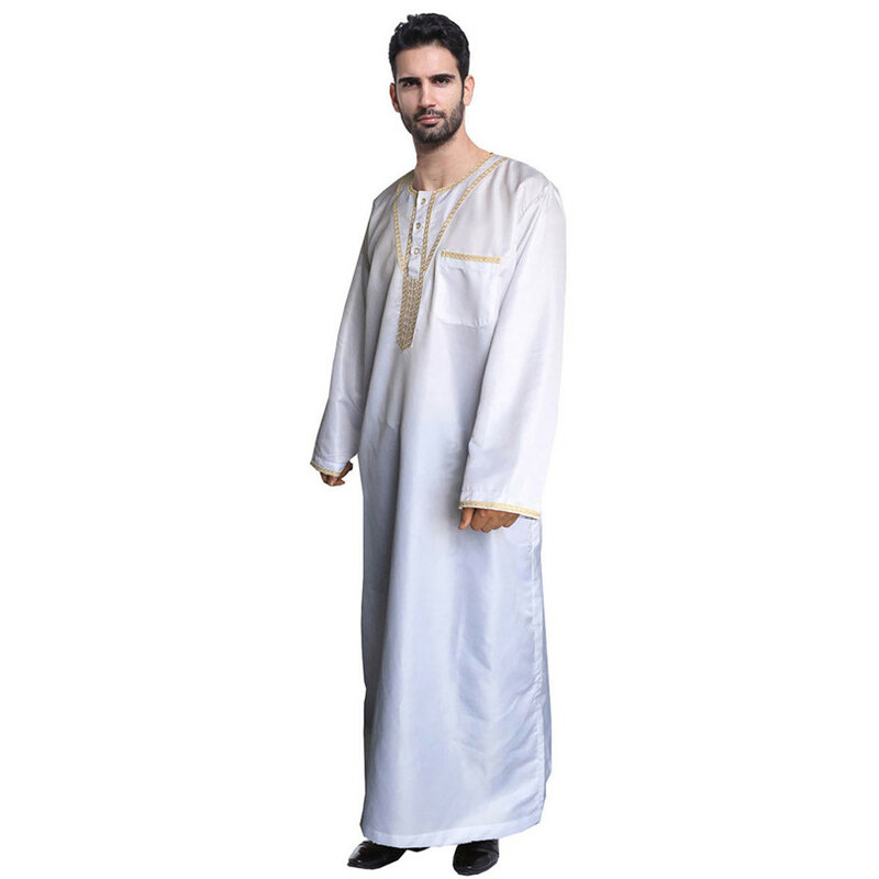 Arab Pakaian Pria Kapas Thobe Pria Pakaian untuk Pria Muslim Pria