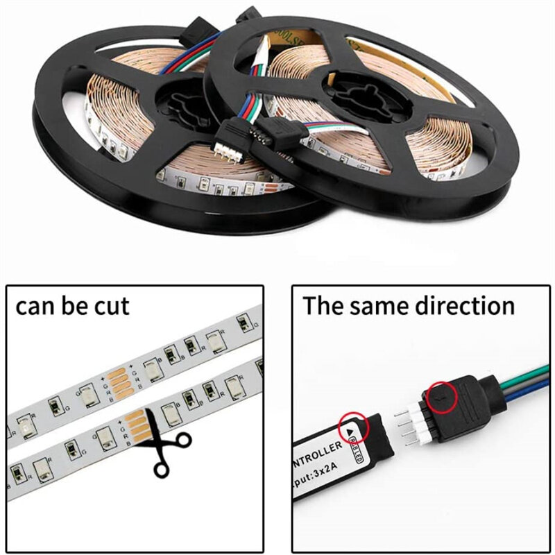 USB Led Light Strip RGB 5050บลูทูธรีโมทคอนโทรลไฟตกแต่ง Led บลูทูธ Backlight สำหรับตกแต่งห้องนอน