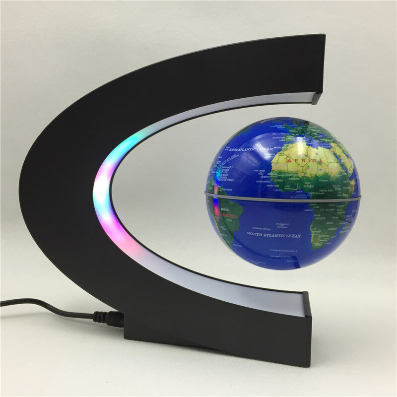 Globe lumineux à lévitation magnétique flottant, carte du monde électronique, lampe anti-passionnée, décoration de la maison, nouvelles lumières, cadeaux