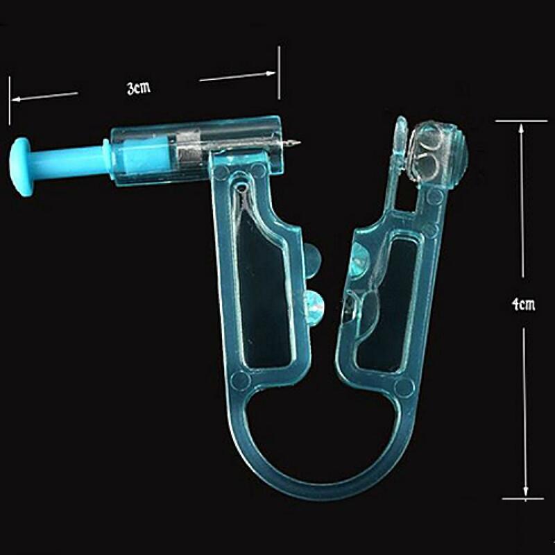 Набор Для Пирсинга Ушей, одноразовое дезинфицирующее безопасное устройство для прокола сережек-гвоздиков, клипса для носа, ювелирные изделия для тела, инструменты для пирсинга