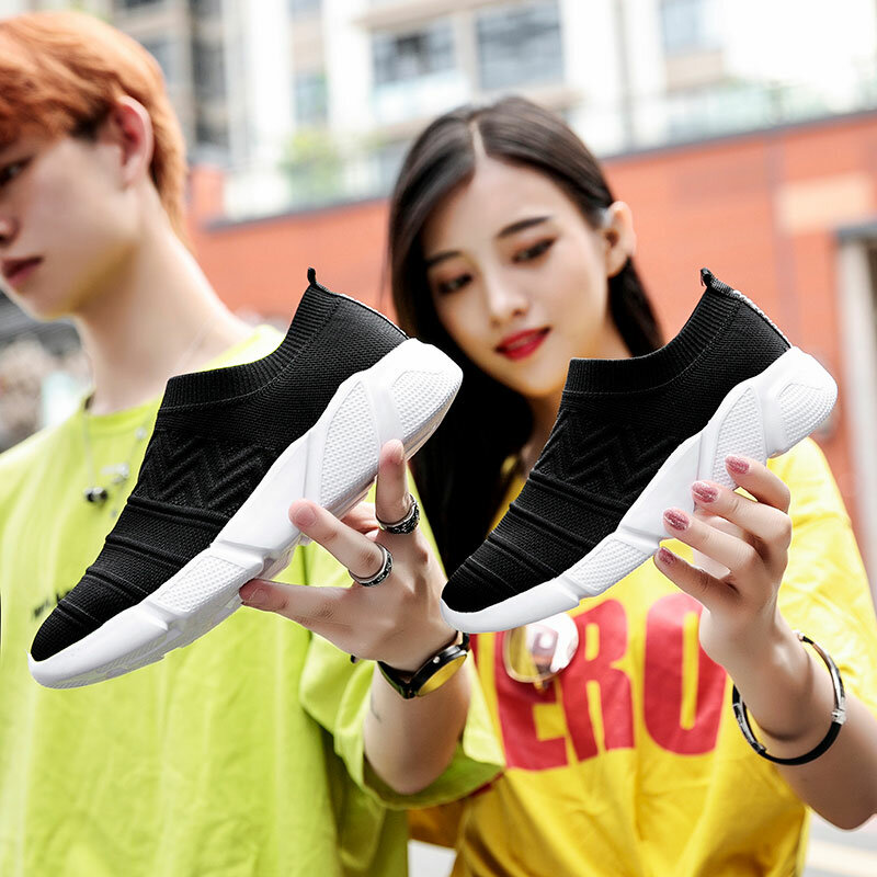 MWY Women Sneakers Flying Woven Socks Casual Shoes Men Breathable Outdoor Walking Shoes Plus Size Trainers Chaussures Femme