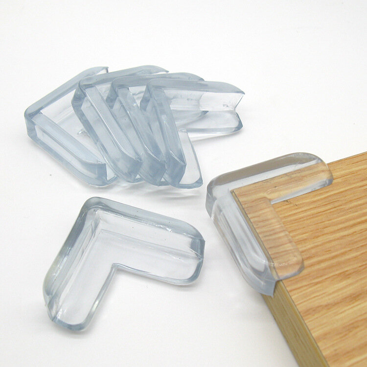 Protector de PVC suave para esquinas de escritorio, cubierta de protección para bordes de mesa, cojín seguro con cinta adhesiva de doble cara, gran oferta