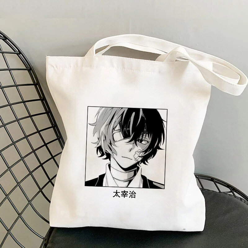 Japonia Anime Bungou bezpańskie psy Chuuya Nakahara Osamu Dazai torebki torby na ramię dorywczo zakupy dziewczyny torebka kobiety płócienna torba