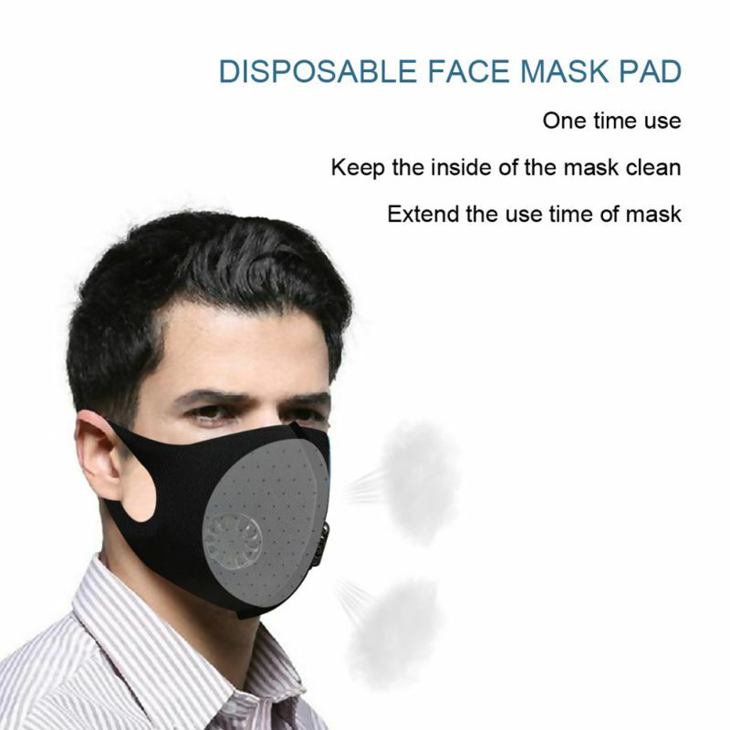 Black Anti Dust Mask PM2.5 Activated Carbon Filter Face Mouth Masks Reusable Mouth Cover Anti Dust Mask Men Women