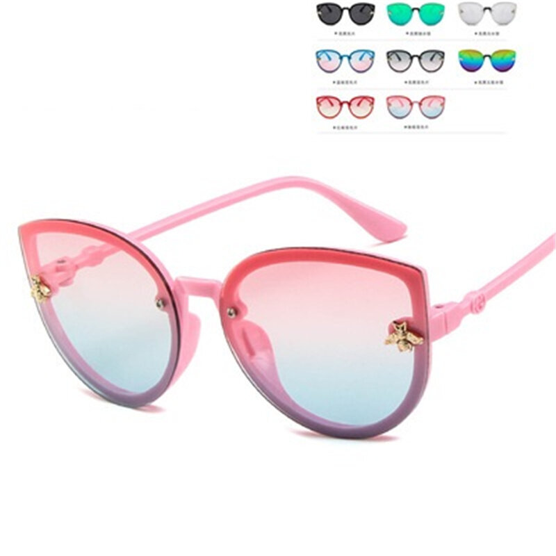 Солнцезащитные очки круглой формы для мальчиков и девочек, милые Модные Винтажные солнечные очки в форме мультяшного медведя, с защитой от ультрафиолета, классические детские очки, 2023
