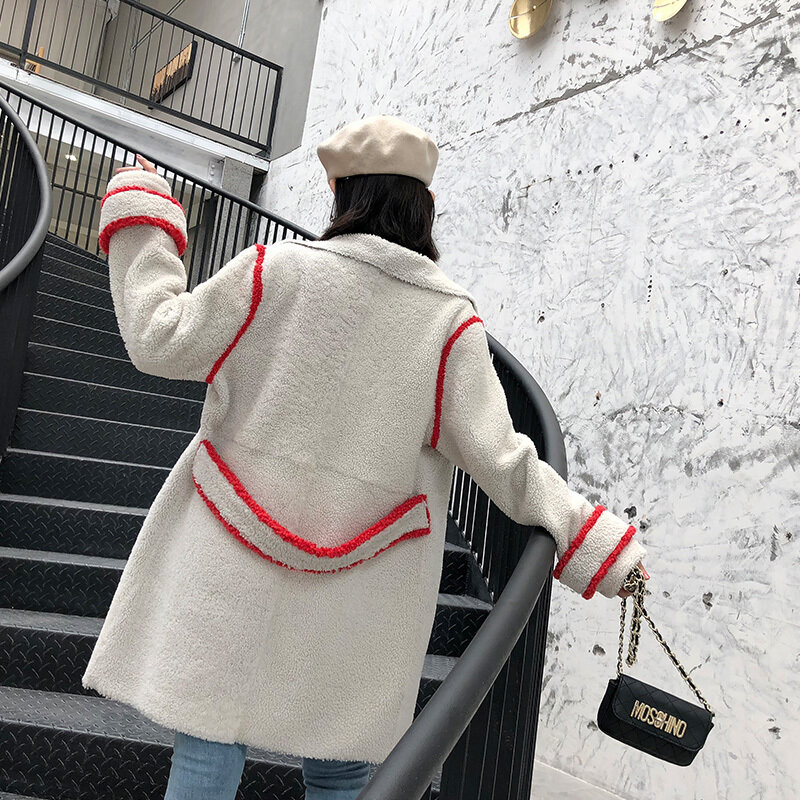 정품 모피 코트 따뜻한 메리노 양 모피 재킷 최고 품질 럭셔리 재킷 MF312, 여성 겨울