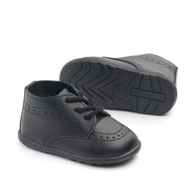 Novos sapatos de bebê retro sapatos de couro menino menina criança sola de borracha anti-slip primeiros caminhantes mocassins infantis recém-nascidos berço do bebê sapatos