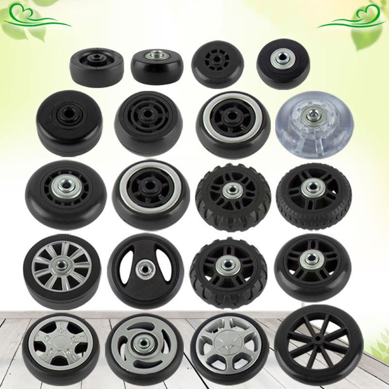 Rotação rotação de plástico com rodas giratórias, 1 peça, substituição de rodas, estojo de bagagem, peças, acessórios
