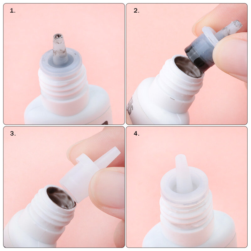 Universal Lash Glue Bottle Blocking Needle Replacement Eyelash Extension Glue Mouth Head Special Plug Caps Opener Makeup Tools