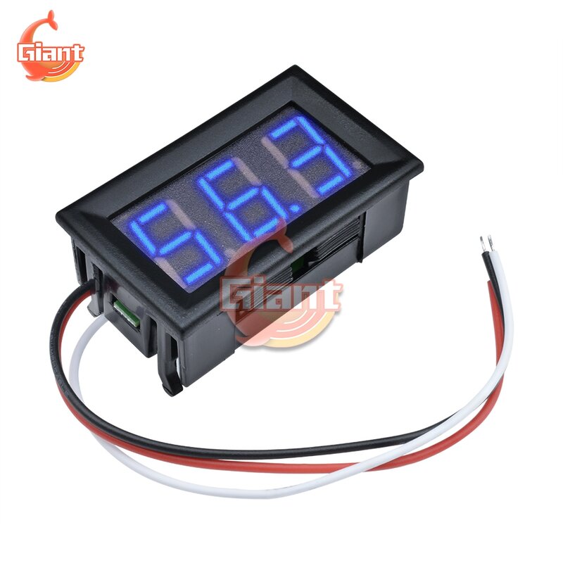 0.56 ''Digitale Voltmeter Dc 0-99.9V Dc 4.5-30V Rood Groen Blauw Led Display Voltage meter Tester 3 Draad Voltage Indicator Voor Auto