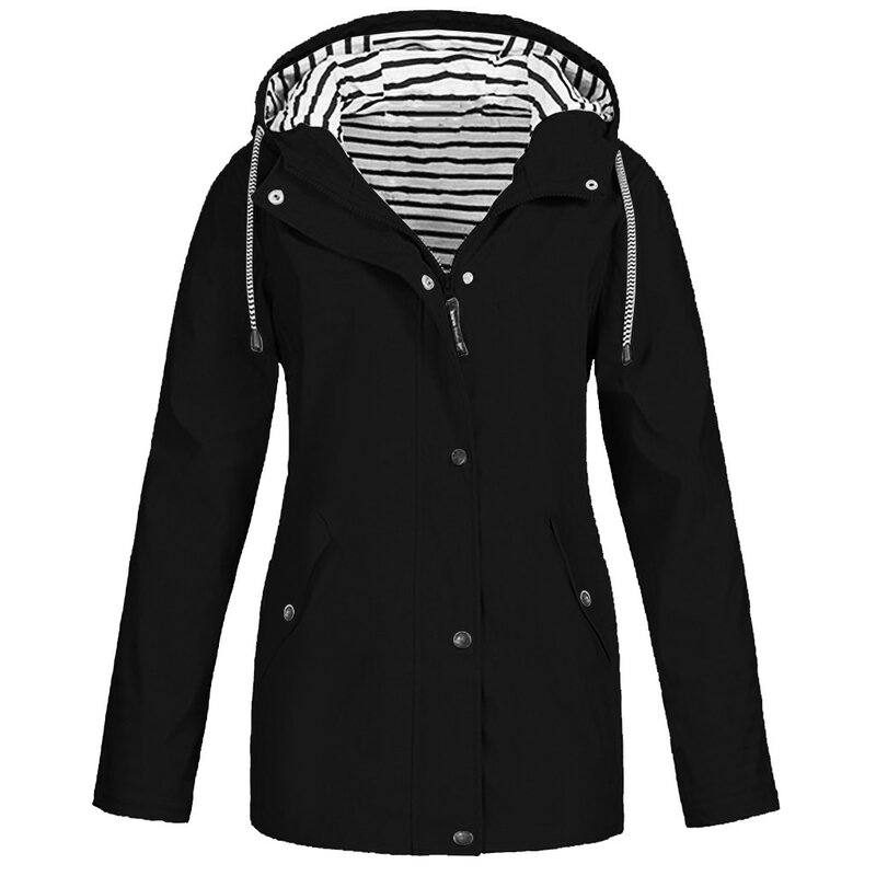 Womail 가을 2019 겨울 여성 자켓 코트 따뜻한 솔리드 비 재킷 야외 플러스 방수 후드 비옷 windproof 9.3