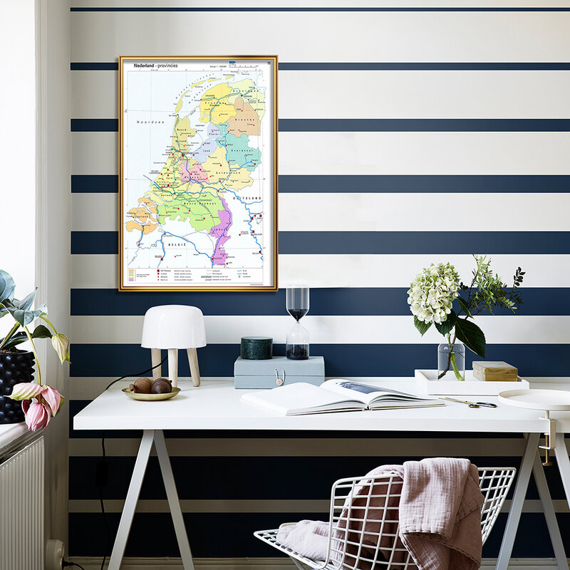 42*59cm nella provincia olandese olandese mappa di piccole dimensioni Wall Art Poster tela pittura materiale scolastico soggiorno decorazioni per la casa