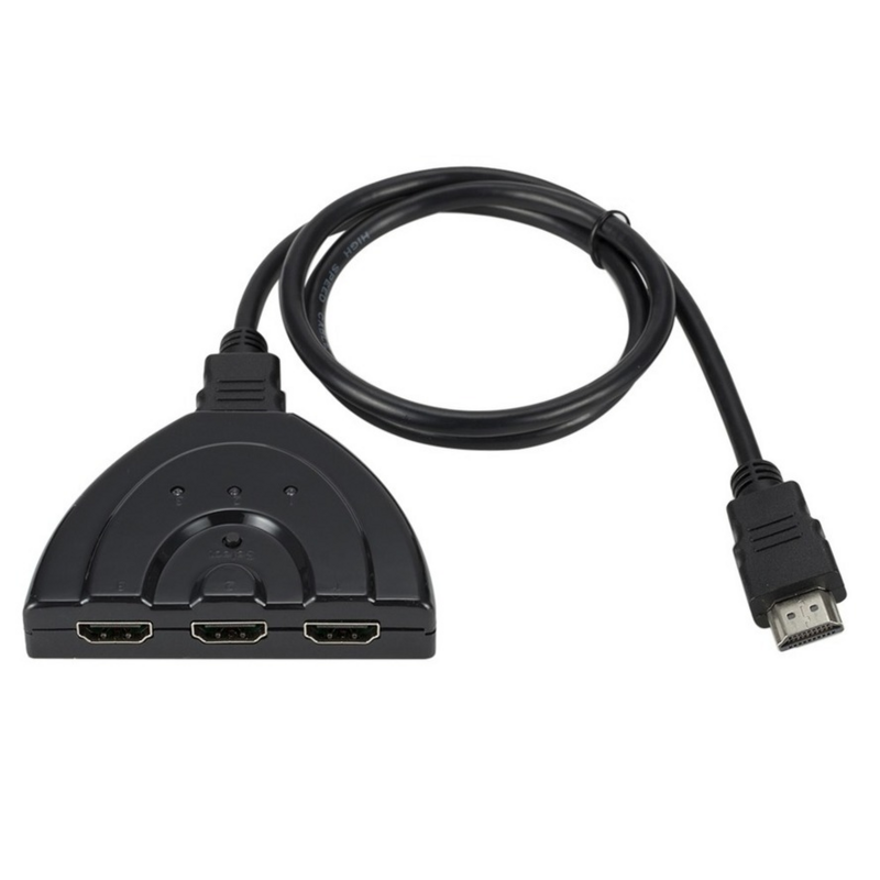 3-портовый HDMI-коммутатор HD 3D Mini 1.4b 4K, сплиттер 1080P 3-в-1, хаб с выходами для DVD, HDTV, Xbox, PS4, PS3