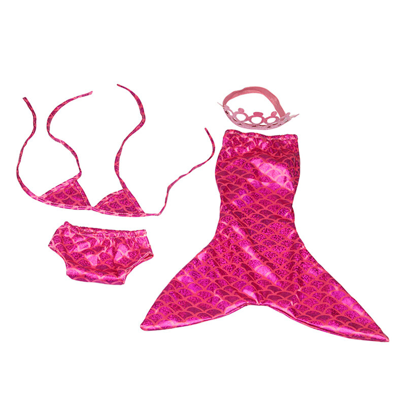 Acessórios para Roupas de Boneca recém-nascida, Make Up Mermaid Suit para Baby Kid Aniversário e Festival Gift Calcinhas, 18in, 43cm