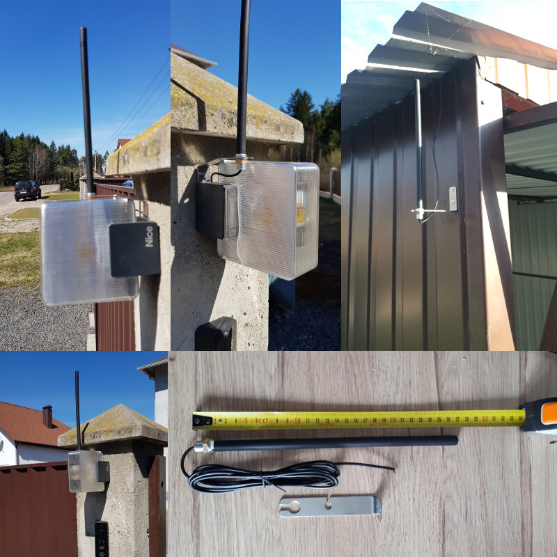 Outdoor Waterproof 433MHz Antenna Ultra-long Distance Extender for Remote Control Transmitter Opener for Garage Door Gate