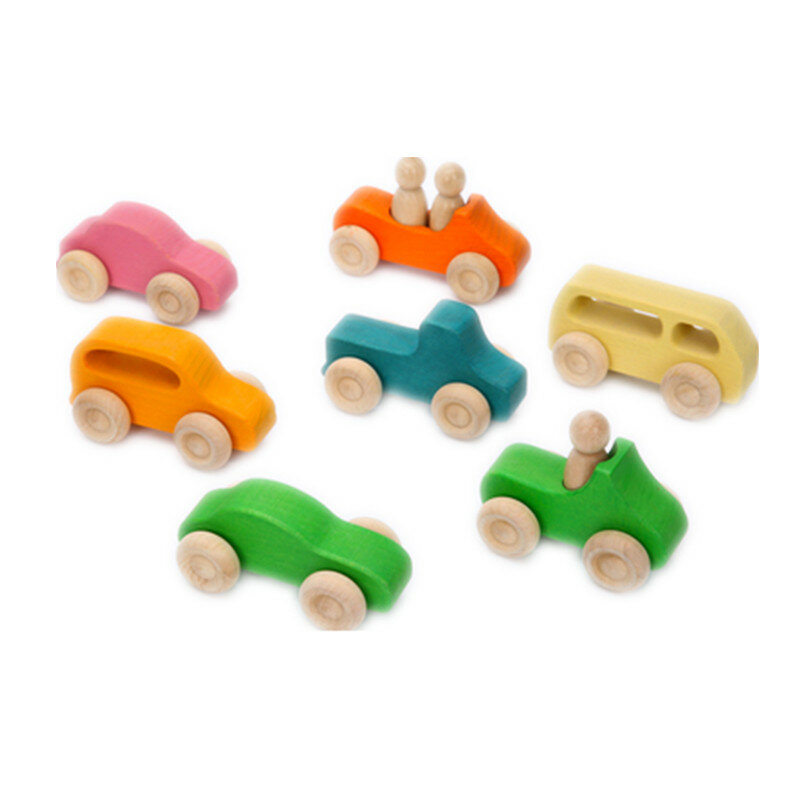 New Arrival Rainbow Car Curved Rainbow Bridge Wooden Toys For Kids Building Blocks Stack High Child Educational ToysDropshipping
