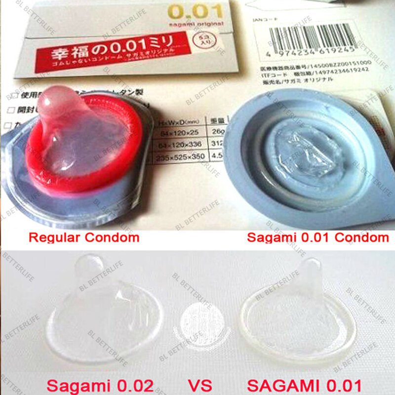 Сделано в Японии SAGAMI Оригинал 20 шт. 0,01 мм супер тонкий ультратонкий как не носить счастье 001 презерватив для мужчин без латекса полиуретан
