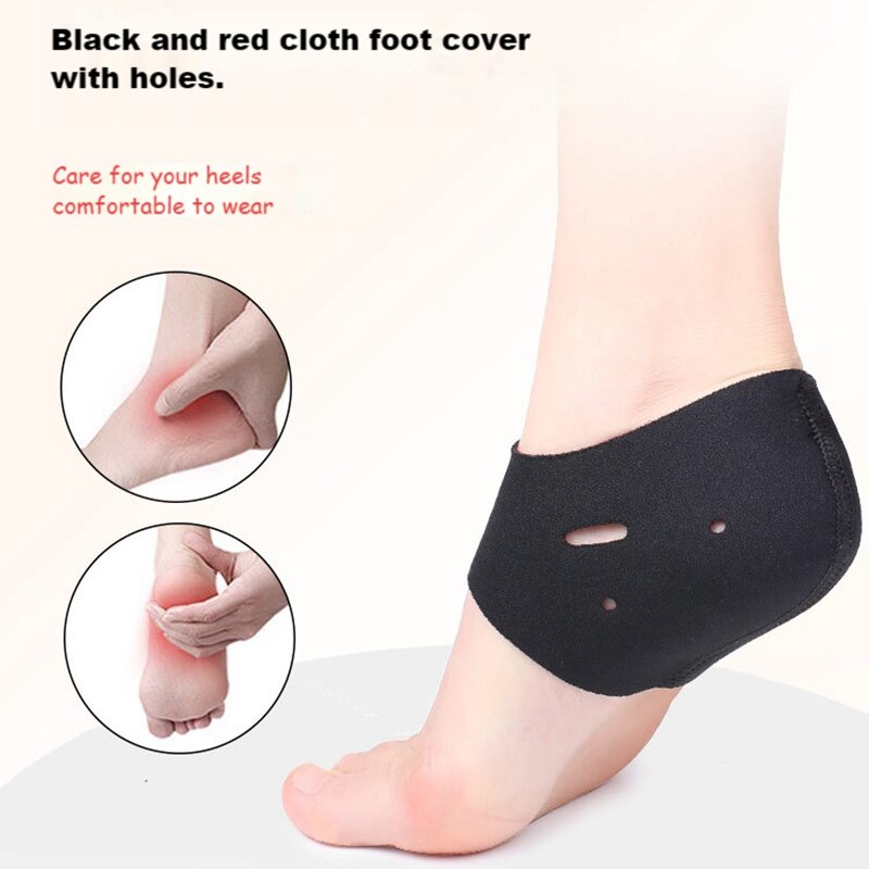 2Pcs Warm Heel Protector Protective Sleeve Heel Spur Pads for Relief Plantar Fasciitis Heel Pain Reduce Pressure on Heel