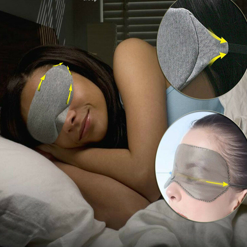Blocking Light Sleeping Eye Mask traspirante imbottito Travel Shade Cover Rest Relax Sleeping Blindfold Eye Cover Sleep Mask Eyepatc