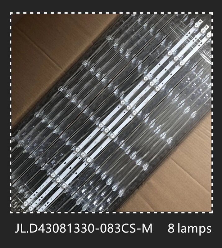 30PCS LED Backlight Strip 8Lamps JL.D43081330-083CS-M For F43D8000 F43D7000K T43D16SF-01B SAMPO EM-43AT17D 43L1600 LC430DUY-SHA1