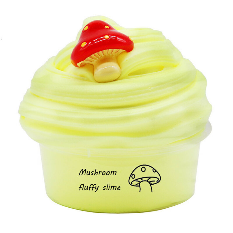 60ML New Fruit Fluffy Slime, lodo Supplies juguetes masilla suave arcilla luz plastilina Slime encantos goma de mascar arcilla polimérica antiestrés