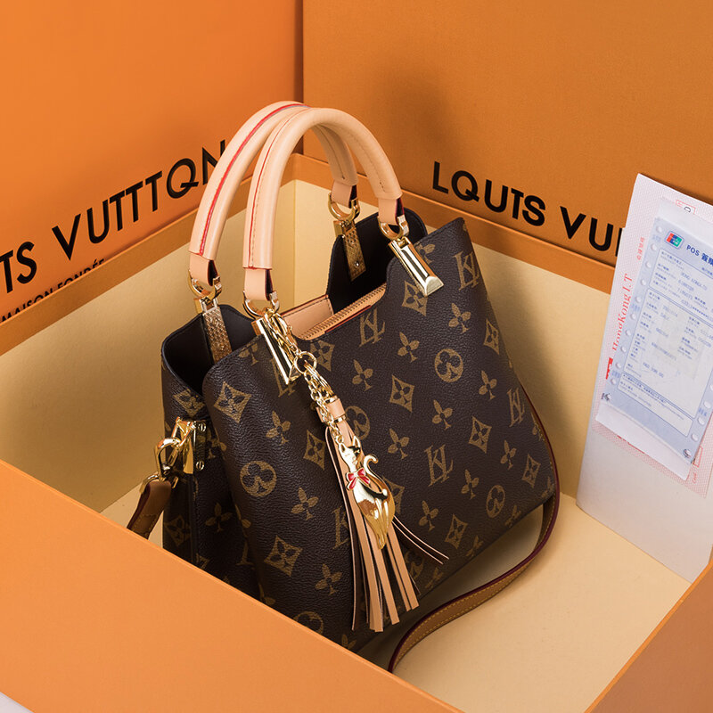 2020 고품질 정품 가죽 어깨 가방 유명 디자이너 여성 지갑과 핸드백 대용량 캐주얼 토트 루이 가방