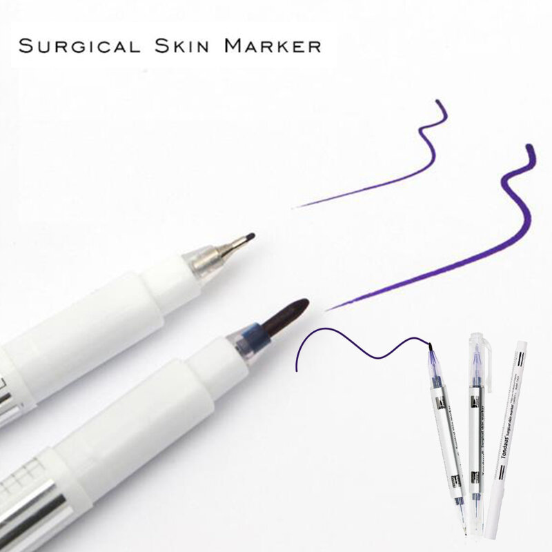 Chirurgisch Wenkbrauw Huid Tattoo Marker Pen Tool Accessoires Tattoo Marker Pen Met Meten Heerser Microblading Positionering