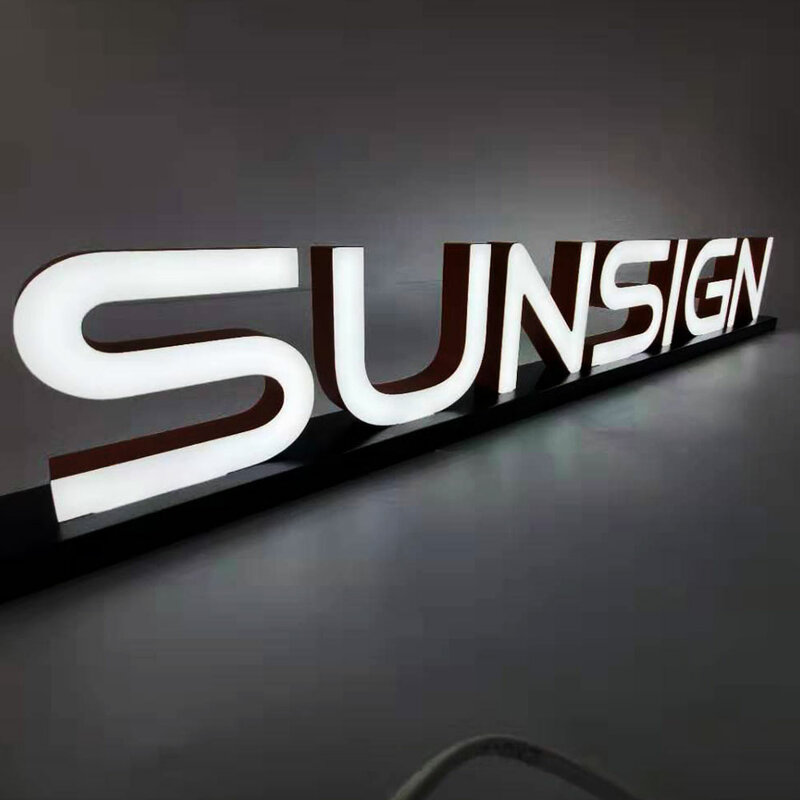 Stand-up double sides lighted 3D led letter sign professional customized shop sign