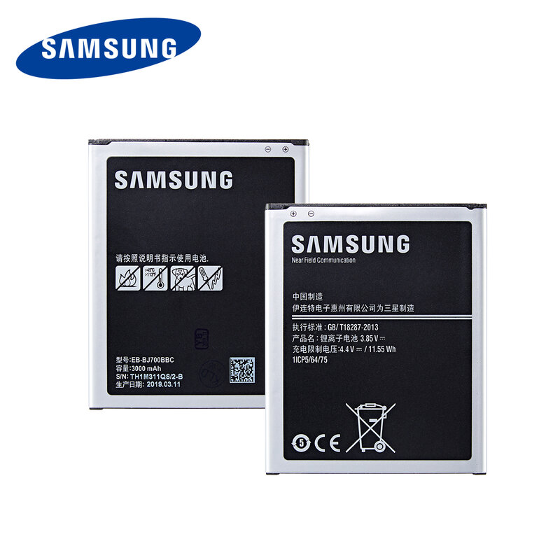 SAMSUNG Originale EB-BJ700BBC EB-BJ700CBE Batteria 3000mAh Per Samsung Galaxy J7 2015 J4 2018 J7000 J7009 J7008 J701F J700F NFC