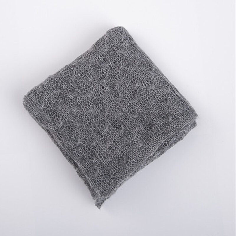 Alat peraga fotografi baru lahir, aksesori pembungkus bayi pemotretan selimut renda polos lembut meregang