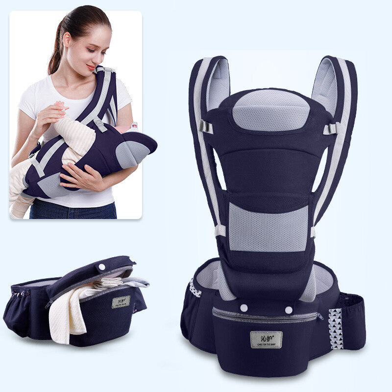 Semua Musim 0-30 Bulan Bayi Bayi Leher Dukungan Gendongan Ransel Bayi Anak Hipseat Pinggang Carrier Bayi Kanguru untuk Perjalanan