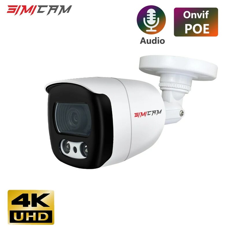 8MP 4K 3840x2160 PoE كاميرا في الهواء الطلق/داخلي IP الأمن المراقبة بالفيديو IP66 مقاوم للماء العمل مع NVR 4MP 5MP 4K للخيار