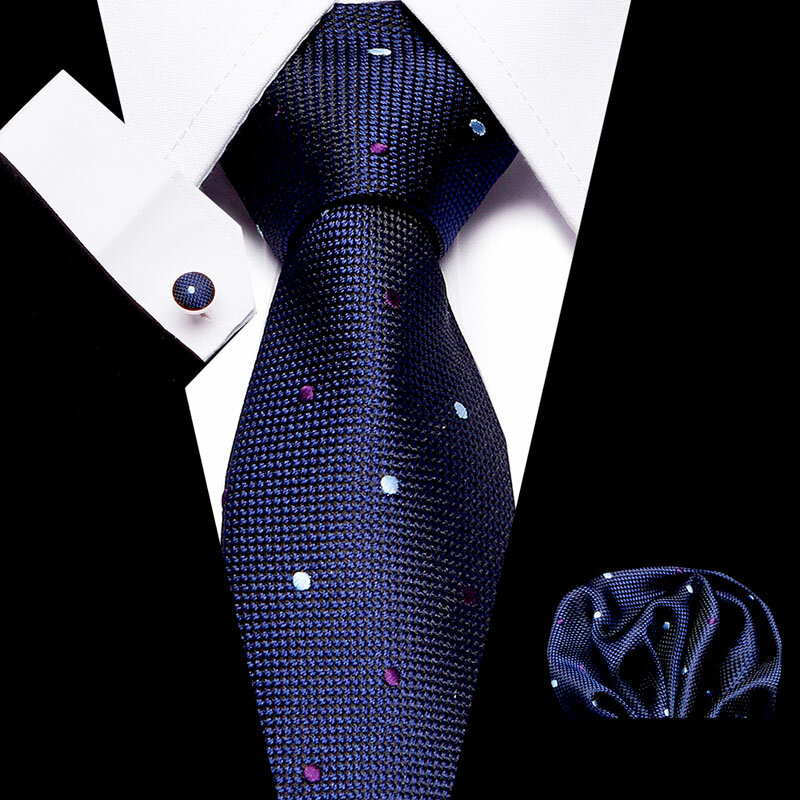 Новый дизайн набор галстуков жаккардовый плетеный галстук Шелковый Галстук платок Запонки Наборы галстуков подходит для свадебной деловой группы