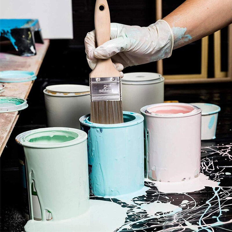 Keramik Glasur Pinsel Set Einfach Grip Wand Behandlung Tragbare Praktische Holz Griff Ergonomische Anfänger Maler Hause DIY Hand Werkzeuge