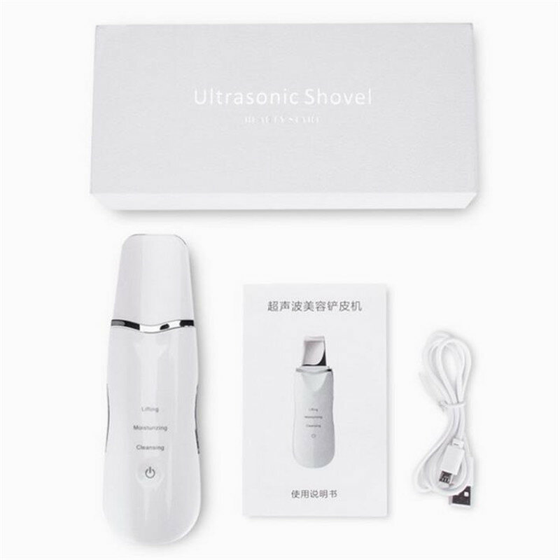 USB Charging Ultrasonic Blackhead Removal Deep Face Cleaning Machine Skin Scrubber Remove Wrinkles and spots Facial Lifting 20#