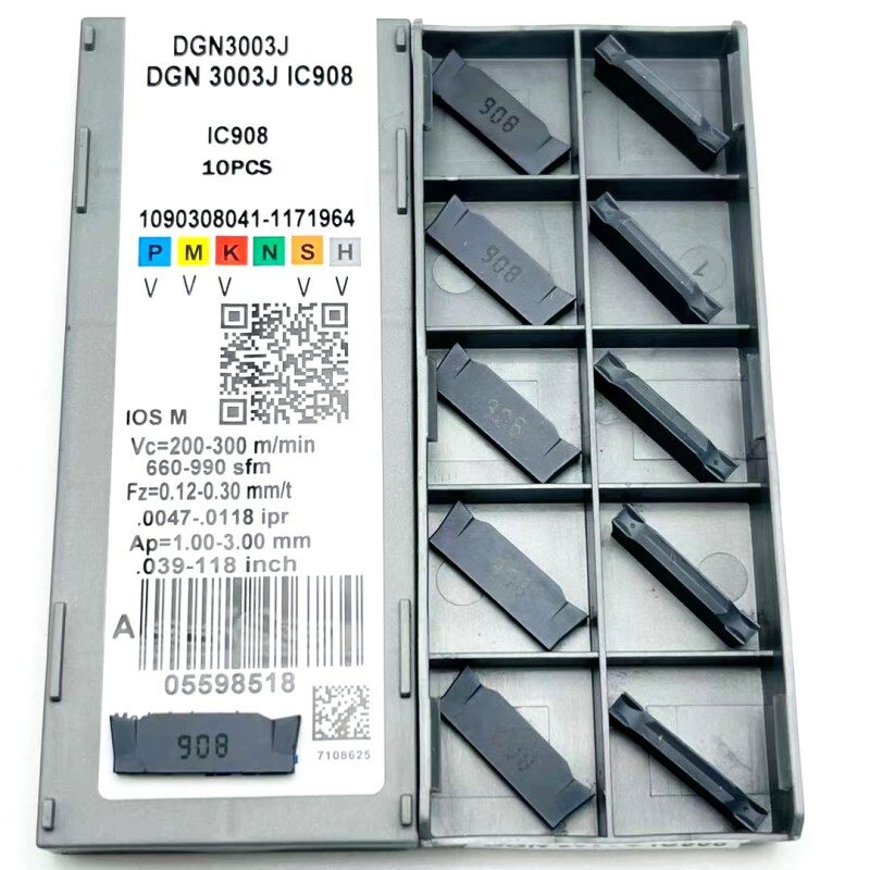 Твердосплавная пластина с ЧПУ DGN3003J DGN3003J IC908 DGN2002J DGN2002C IC908, Пазовая пластина DGN 3003J IC908 для режущих инструментов DGN 3003