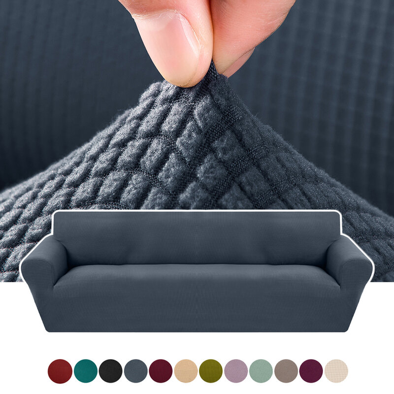 1/2/3/4 seaters elástico universal capa de sofá de malha engrossar estiramento slipcovers sala estar capa de poltrona