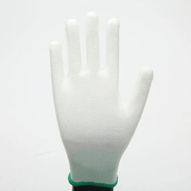 12 paires de gants de sécurité pour le travail, en Nylon et coton Pu noir, protection industrielle, gants d'entraînement robustes pour hommes et femmes, avec poignée