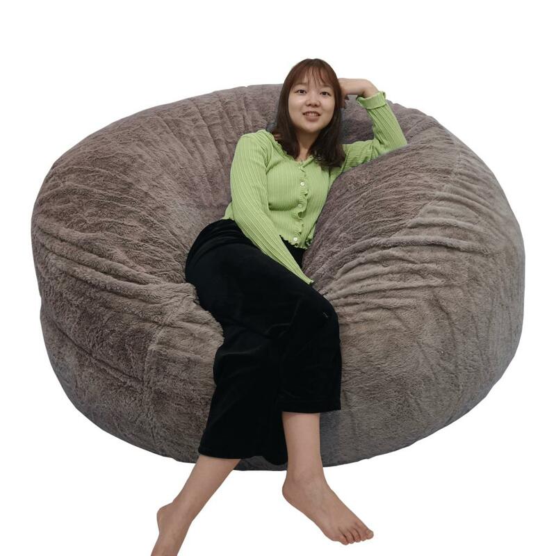 PUF de piel sintética gigante sin relleno, funda de sofá reclinable para sala de estar, sofá cama, sa, envío directo