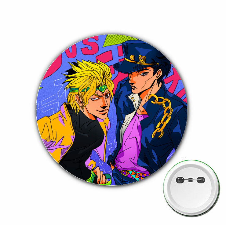 JoJo's Ives Arre Adventure Cosplay Danemark ge, Anime Cartoon Brooch, Pins for Bags, Backpacks, Button Clothes Accessrespiration, 3Pcs