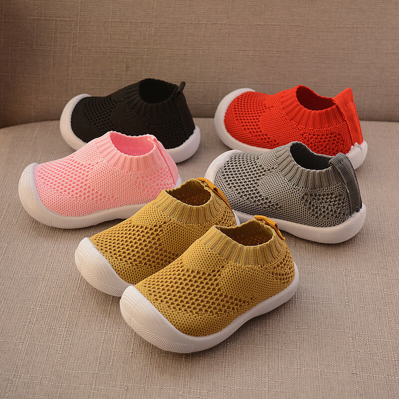 Sepatu Anak Perempuan Balita Bayi Musim Gugur Baru Sepatu Jaring Kasual Anak Laki-laki Perempuan Antilicin Nyaman Alas Lunak Sepatu Bayi Pertama Berjalan