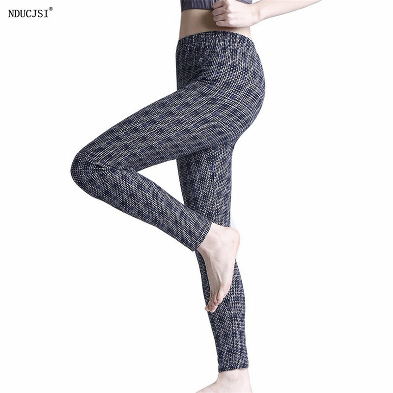 NDUCJSI 2021 High Waist Workout Leggings for Women Summer Clothes Skinny Fitness Gym Clothing Pants Black Elasticity Trousers