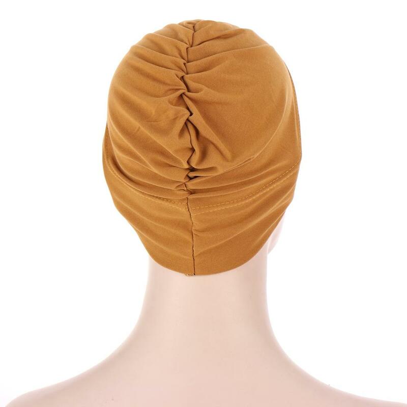 Topi jilbab dalam polos wanita elastis topi Dalaman wanita sorban ciput Bonnet selendang pria wanita di bawah syal
