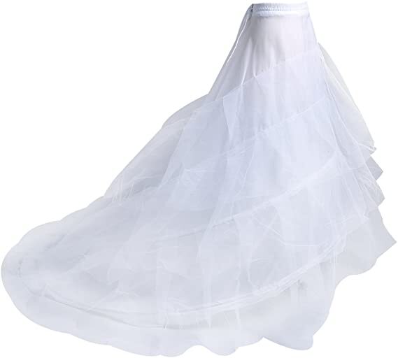 Белая Новая модная юбка-обруч, юбка-подъюбник для женщин, бальное платье, скользящая кринолиновая Нижняя юбка с 5 оборками