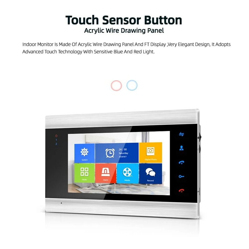 Homeeye-sistema de controle de acesso à casa, wi-fi, ip, vídeo-porteiro, tela de exibição, interfone com app tuyasmart, controle remoto