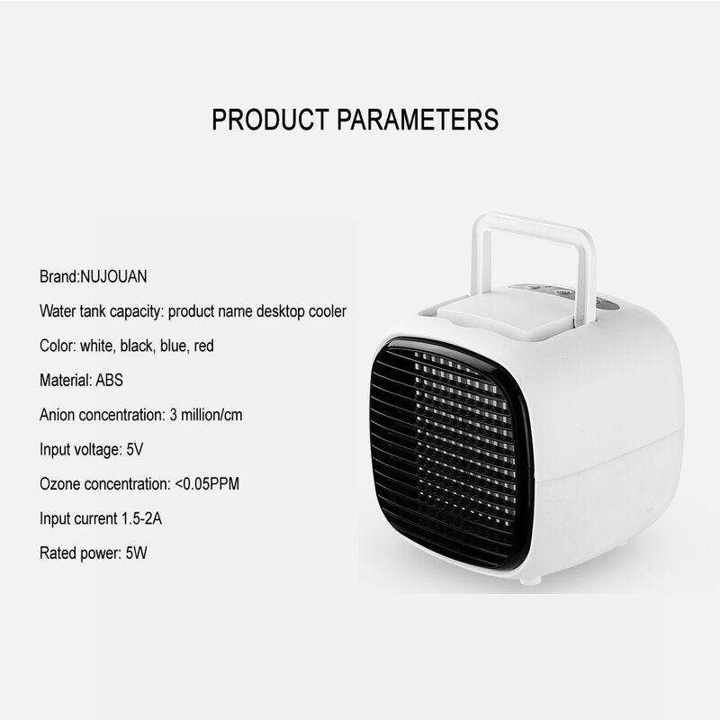 NEW Air Cooler Portable Mini Air-Conditioning Fan Personal Space Office Cooling Fans Water  Cooling Desk USB Air Conditioner Fan